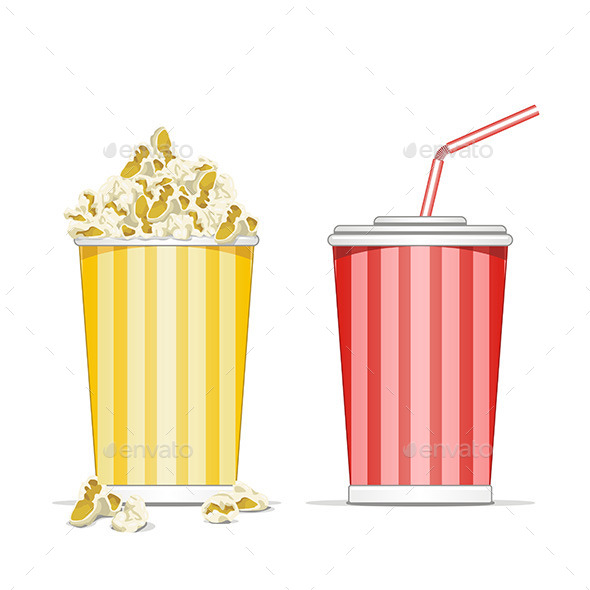 GraphicRiver Popcorn and Coke Cup 9842850 GraphicRiver Popcorn and Coke Cup 9842850