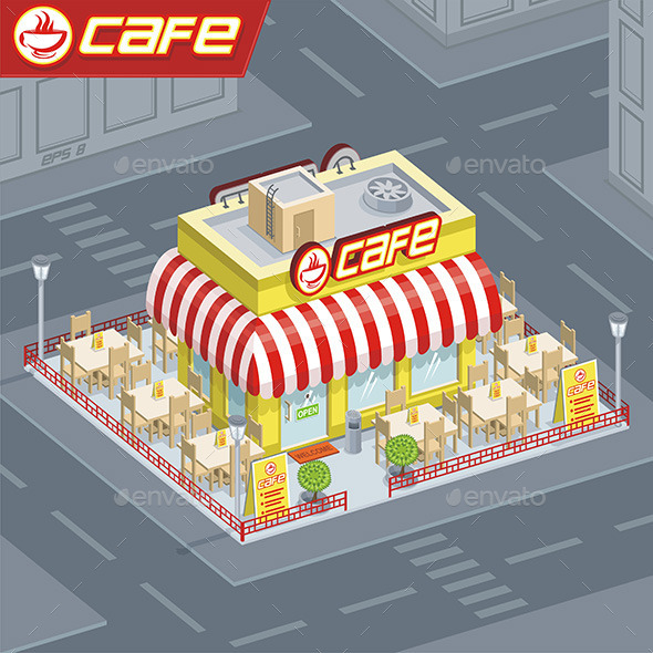 GraphicRiver Facade Coffee Shop 9842909 GraphicRiver Facade Coffee Shop 9842909
