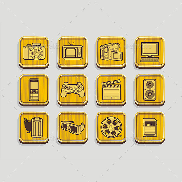 GraphicRiver Photo and Video Icons 9842997 GraphicRiver Photo and Video Icons 9842997
