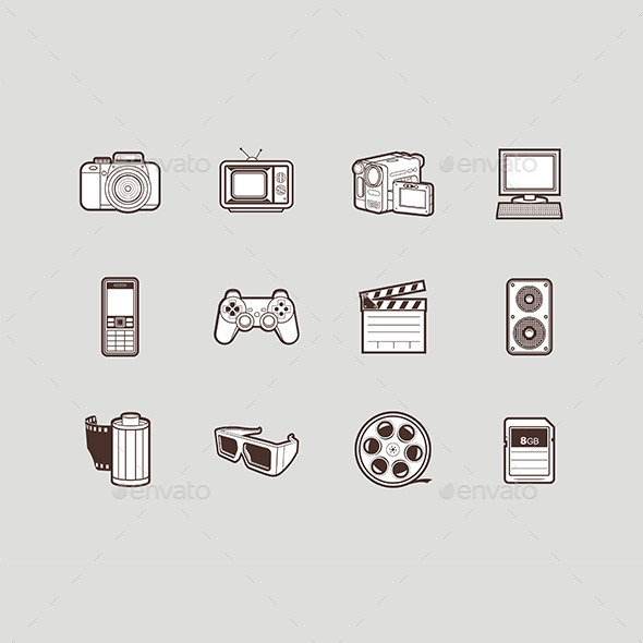 GraphicRiver Multimedia Icons Set 9843000 GraphicRiver Multimedia Icons Set 9843000