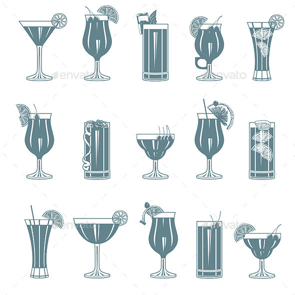 GraphicRiver Cocktail Set 9843253 GraphicRiver Cocktail Set 9843253
