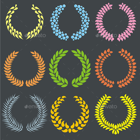 GraphicRiver Laurel Wreaths 9843318 GraphicRiver Laurel Wreaths 9843318