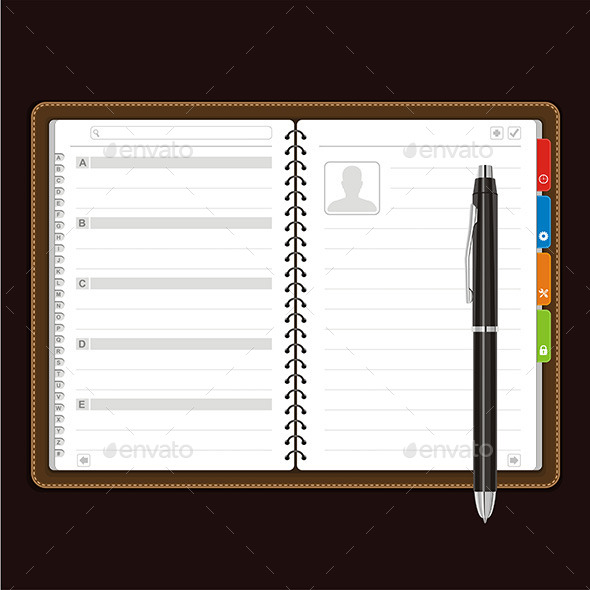 GraphicRiver Open Personal Organizer Vector 9843663 GraphicRiver Open Personal Organizer Vector 9843663