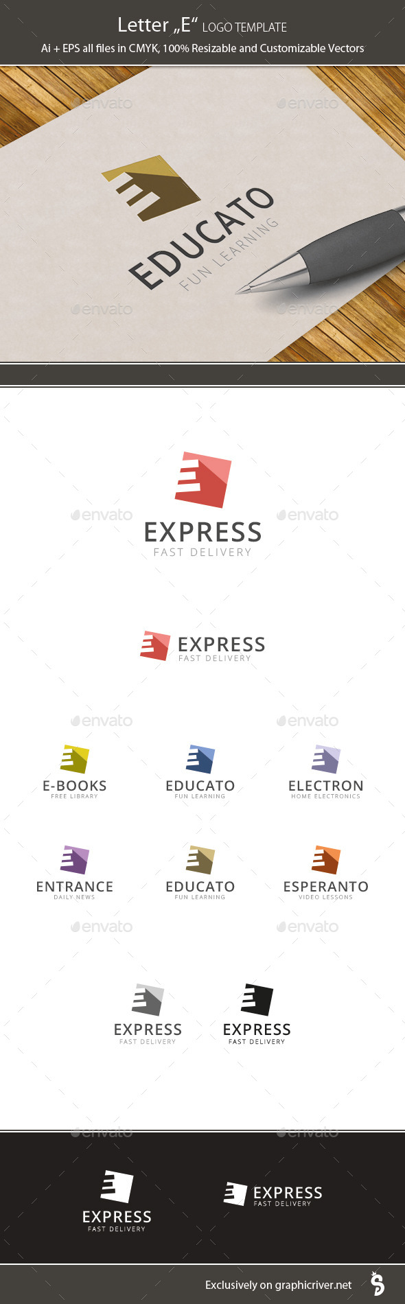 GraphicRiver Letter E Logo Template 9843903 GraphicRiver Letter E Logo Template 9843903