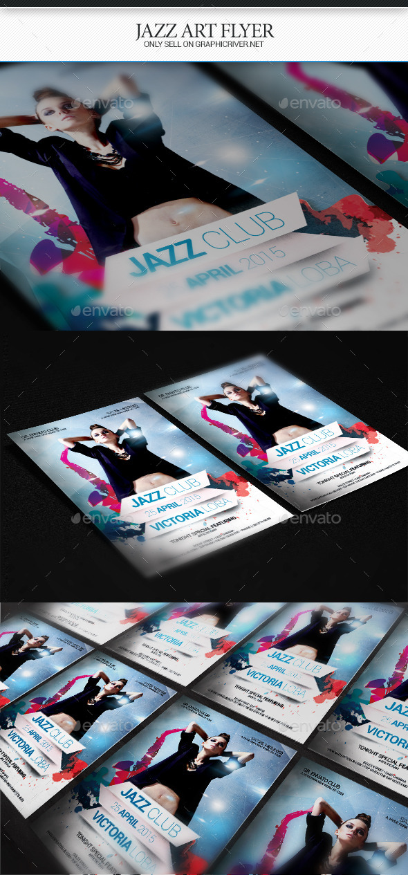 GraphicRiver Jazz Art Flyer 9810694 GraphicRiver Jazz Art Flyer 9810694