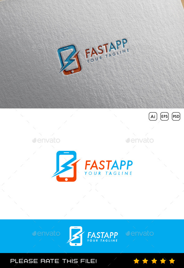 GraphicRiver Fast App Logo 9772055 GraphicRiver Fast App Logo 9772055