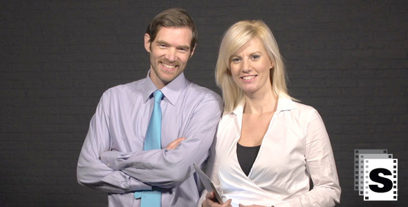 Smiling Business Couple Smiling Business Couple