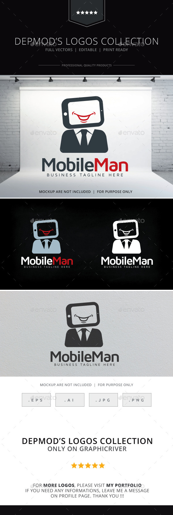 GraphicRiver Mobile Man Logo 9845192 GraphicRiver Mobile Man Logo 9845192