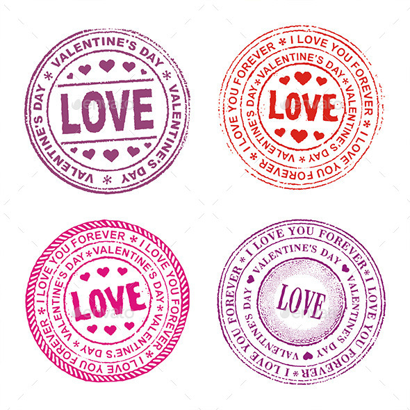 GraphicRiver Valentine Day Seal 9845477 GraphicRiver Valentine Day Seal 9845477