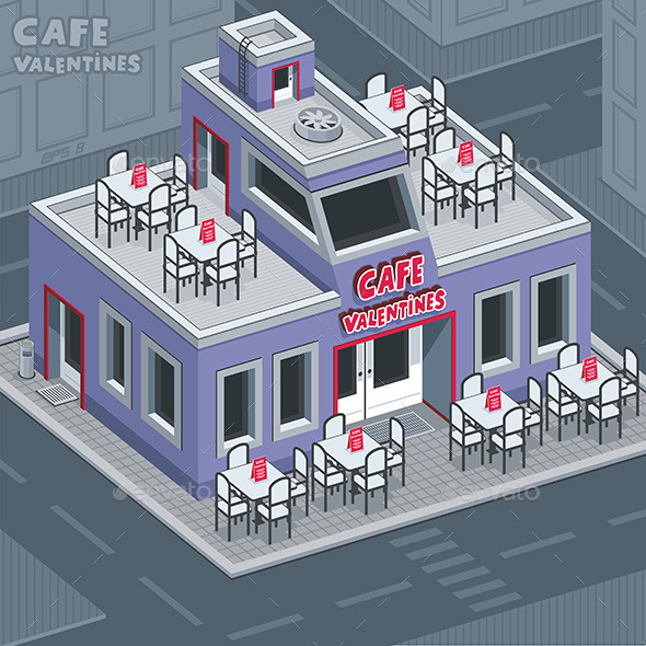 GraphicRiver Facade Valentine Cafe 9845621 GraphicRiver Facade Valentine Cafe 9845621
