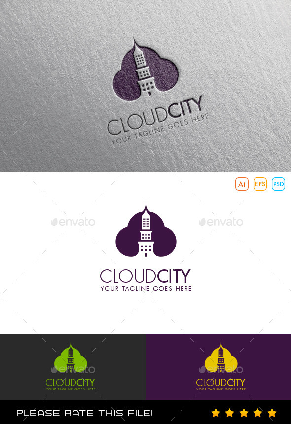 GraphicRiver Cloud City Logo 9845633 GraphicRiver Cloud City Logo 9845633