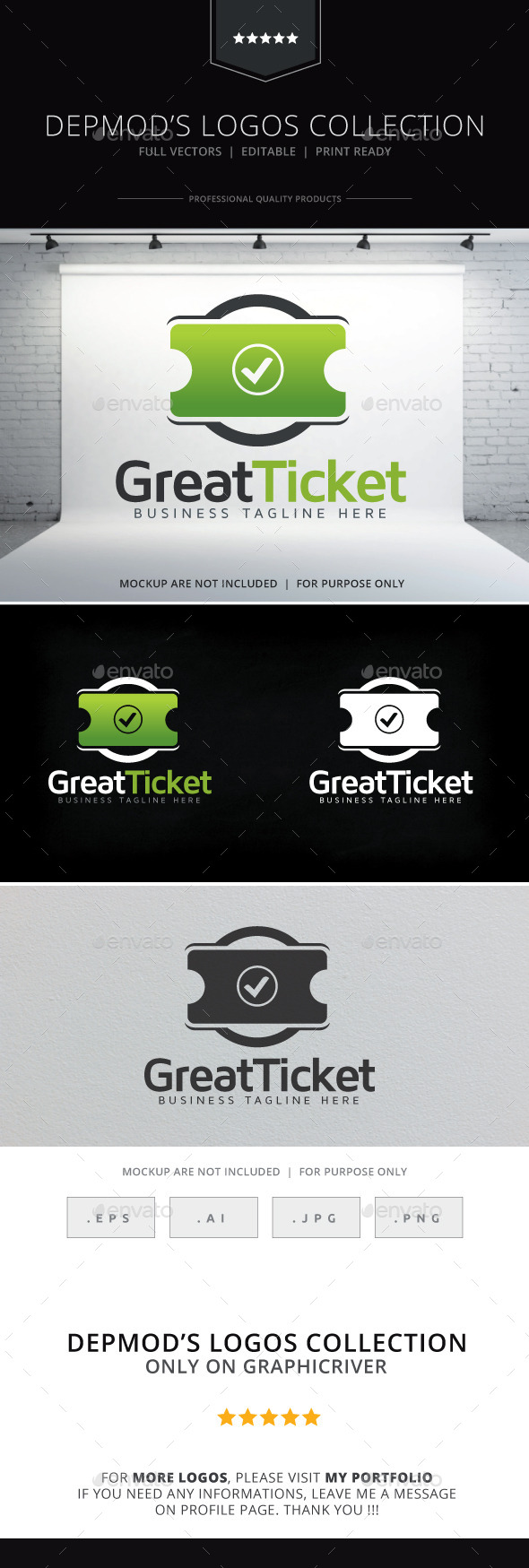 GraphicRiver Great Ticket Logo 9845697 GraphicRiver Great Ticket Logo 9845697
