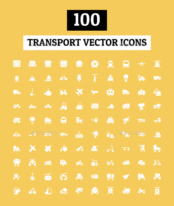 GraphicRiver 100 Transport Vector Icons 9846001 GraphicRiver 100 Transport Vector Icons 9846001