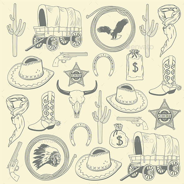 GraphicRiver Cowboy Seamless Pattern 9846404 GraphicRiver Cowboy Seamless Pattern 9846404