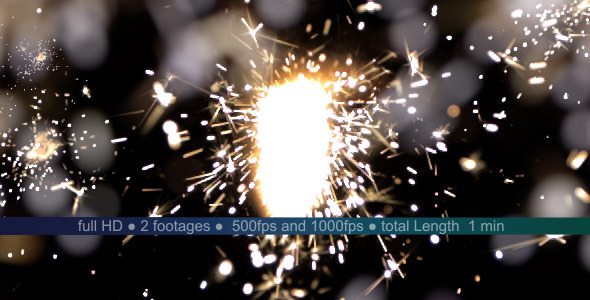 Christmas Sparkler in Slow Motion