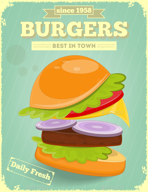 GraphicRiver Fast Food Poster 9847940 GraphicRiver Fast Food Poster 9847940