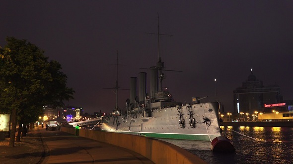 Aurora Cruiser in Saint-Petersburg Night 1 Aurora Cruiser in Saint-Petersburg Night 1
