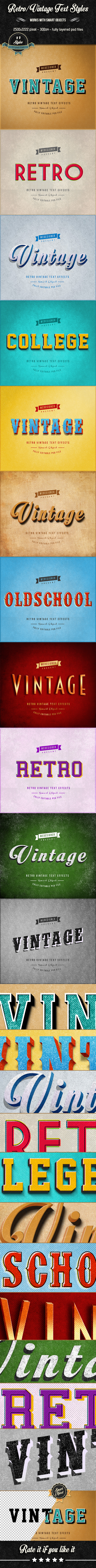 GraphicRiver Retro Vintage Text Effects V.1 9807189 GraphicRiver Retro Vintage Text Effects V.1 9807189