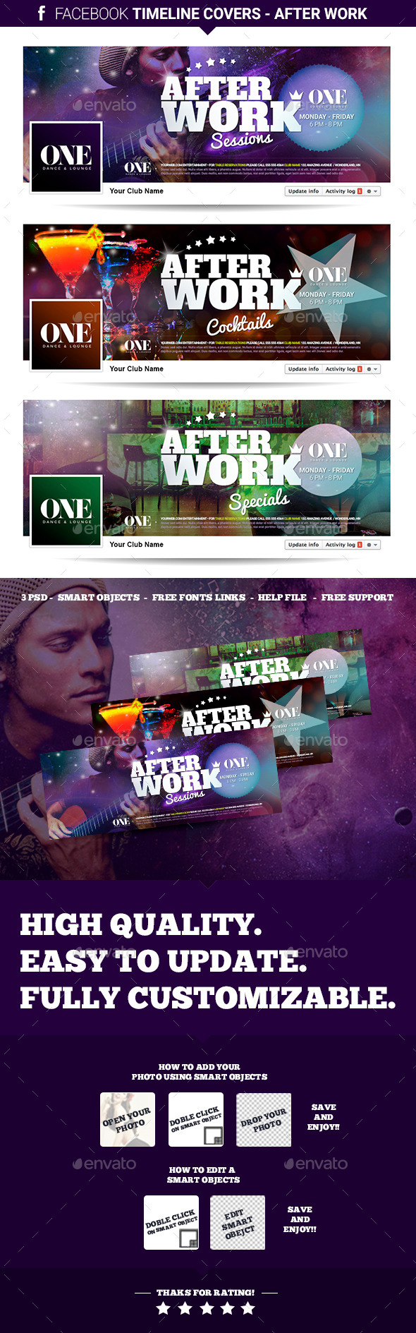 GraphicRiver Facebook Timeline Covers After Work 9818823 GraphicRiver Facebook Timeline Covers After Work 9818823