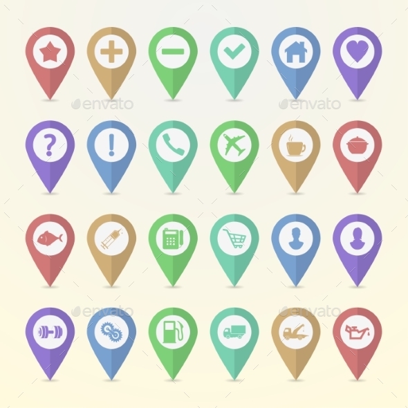 GraphicRiver Set of Map Pointer Icons 9849046 GraphicRiver Set of Map Pointer Icons 9849046