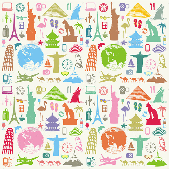 GraphicRiver Travel Seamless Background 9849982 GraphicRiver Travel Seamless Background 9849982