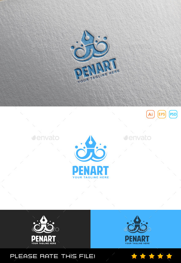GraphicRiver Pen Art Logo 9850843 GraphicRiver Pen Art Logo 9850843