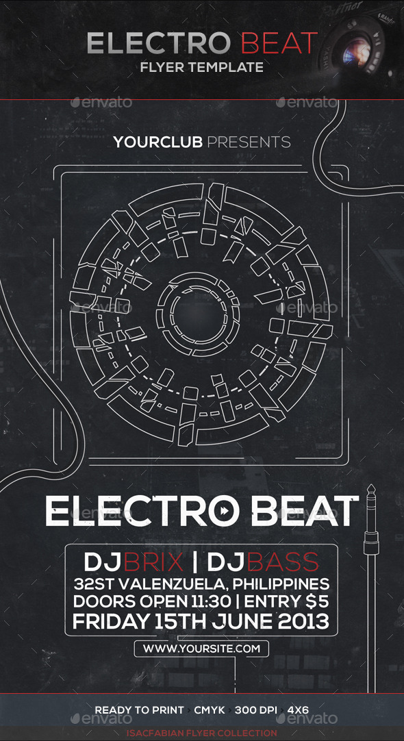 Electro Beat Flyer Template (Clubs & Parties)