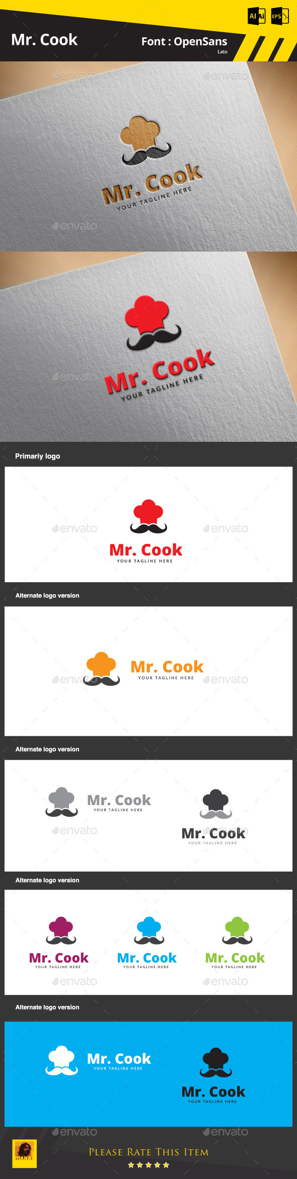GraphicRiver Mr Cook Logo Template 9853454 GraphicRiver Mr Cook Logo Template 9853454