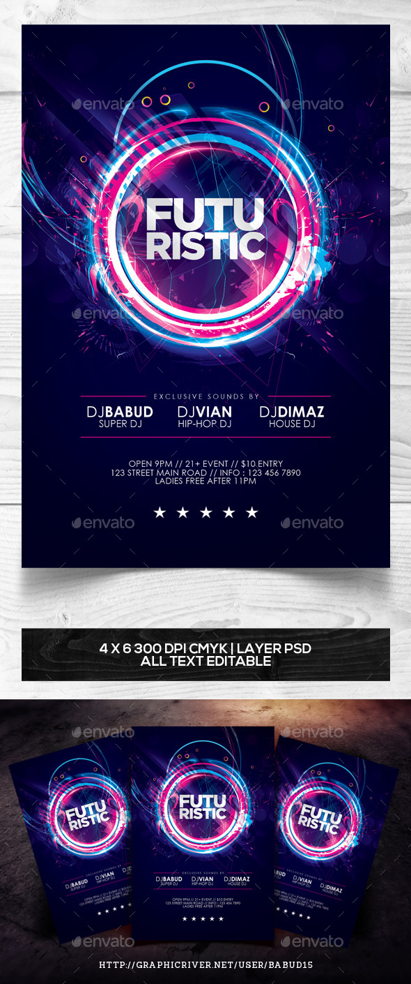 Futuristic Flyer Template (Events)