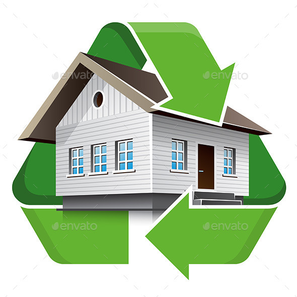 GraphicRiver House Recycling Symbol 9853816 GraphicRiver House Recycling Symbol 9853816