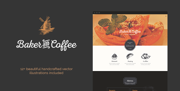 Baker & Coffee .PSD Template