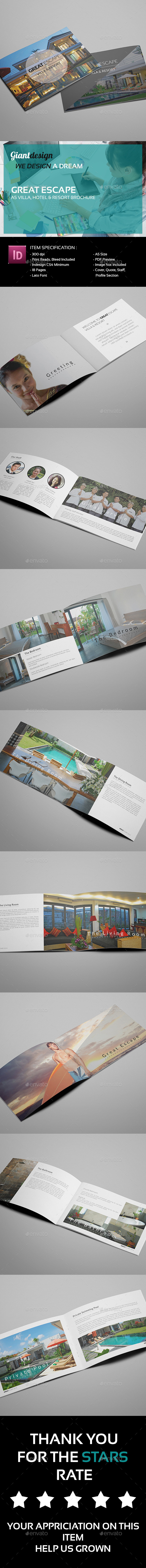 Great Escape - A5 Villa Resort Brochure (Corporate)