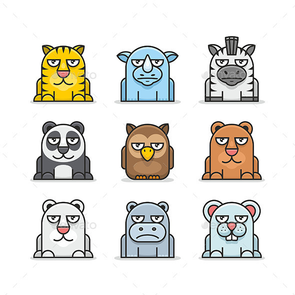 GraphicRiver Animals Set 9854561 GraphicRiver Animals Set 9854561