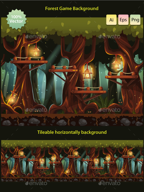 GraphicRiver Tillable Background Night Forest 9809021 GraphicRiver Tillable Background Night Forest 9809021
