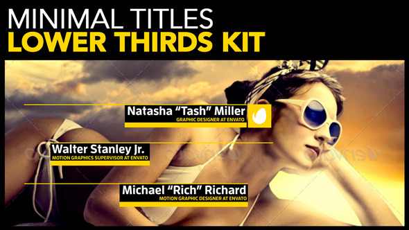 Minimal Titles Lower Thirds Kit Minimal Titles Lower Thirds Kit
