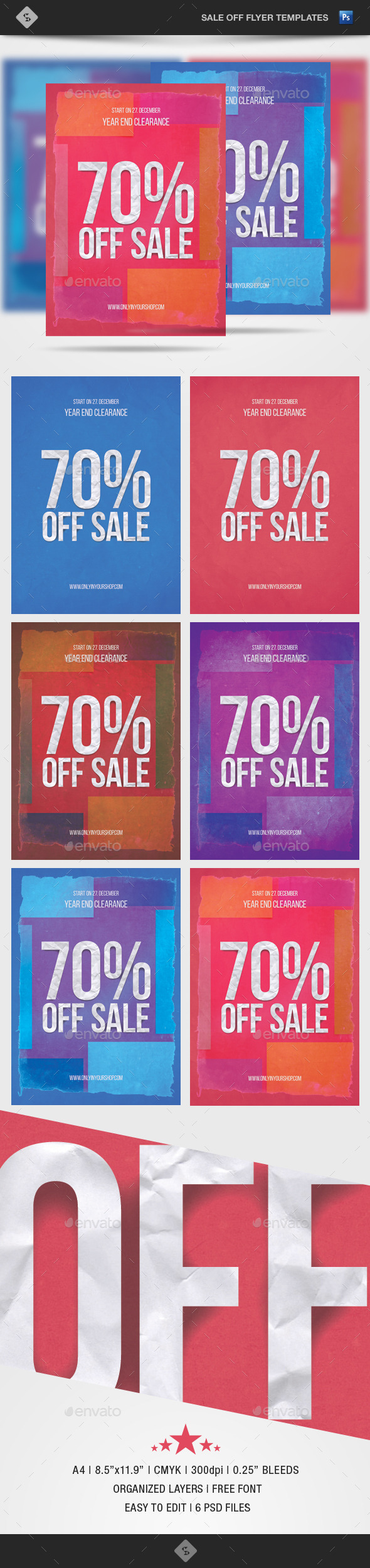 Sale Off Flyer Template Paper Art A4 Sale Off Flyer Template Paper Art A4