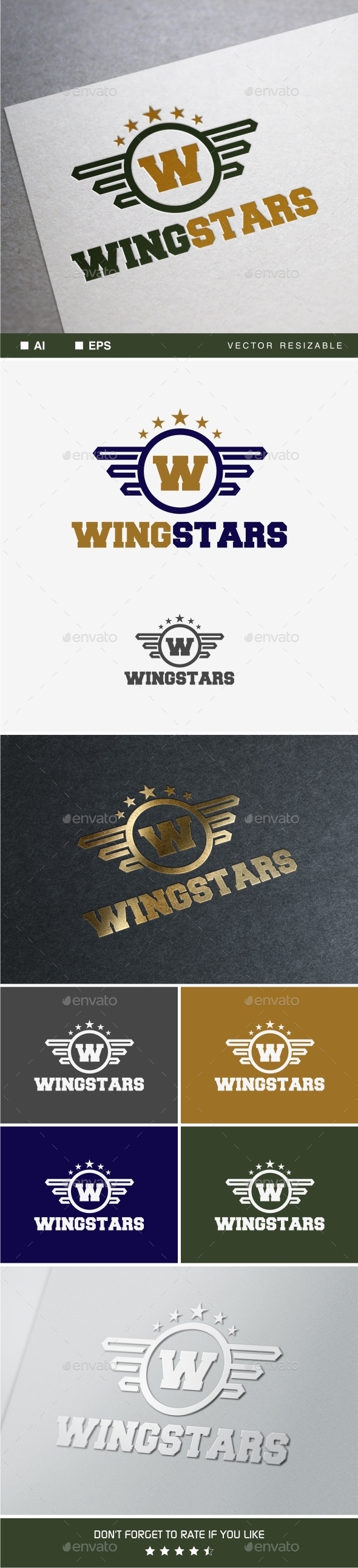 GraphicRiver Wingstars Logo 9855115 GraphicRiver Wingstars Logo 9855115