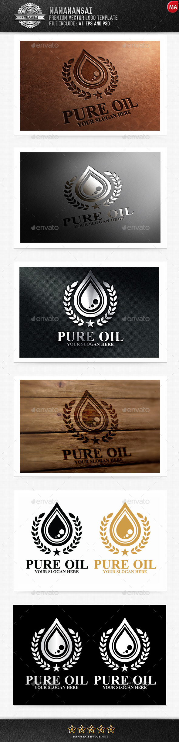 GraphicRiver Pure Oil Logo 9855246 GraphicRiver Pure Oil Logo 9855246