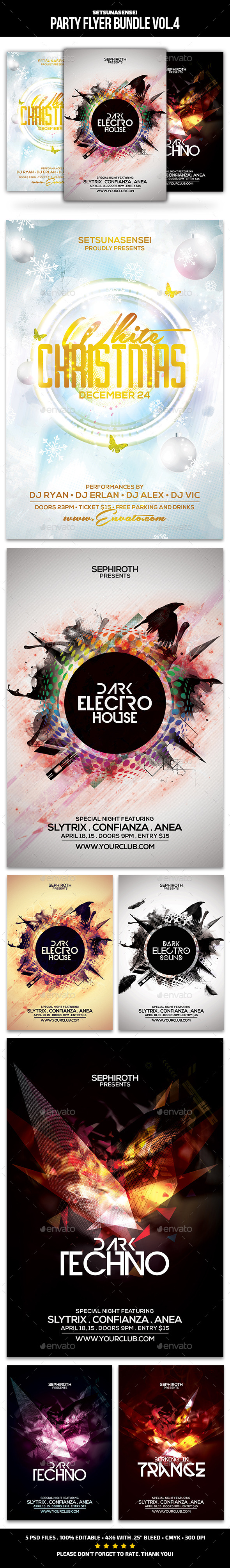 GraphicRiver Party Flyer Bundle Vol.4 9856088 GraphicRiver Party Flyer Bundle Vol.4 9856088