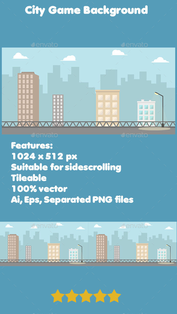 GraphicRiver City Game Background 9856663 GraphicRiver City Game Background 9856663