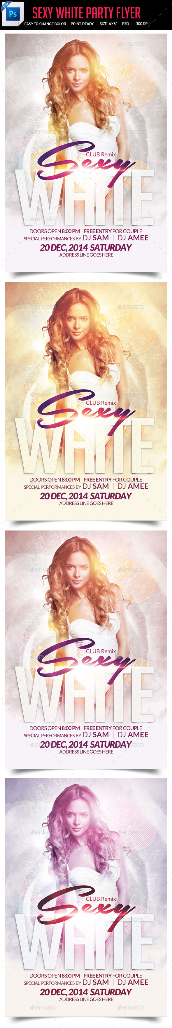 Sexy White Party Flyer