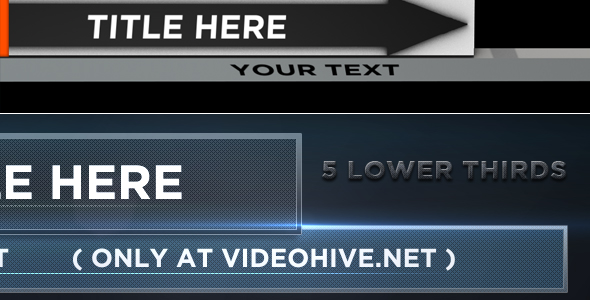 5 Lower Thirds 5 Lower Thirds
