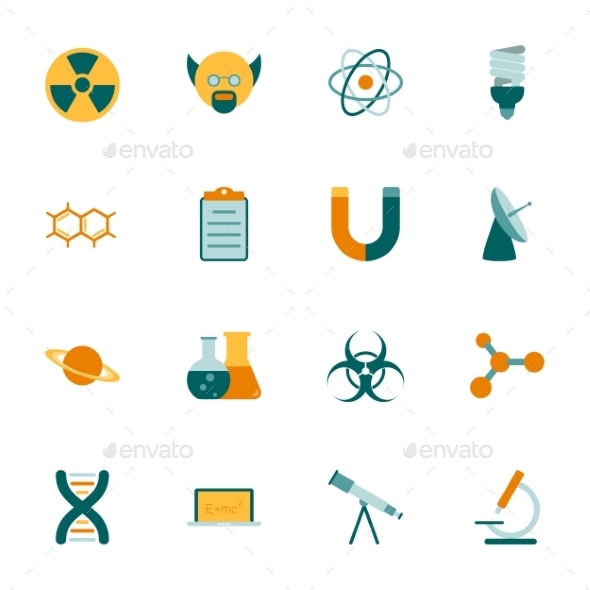 GraphicRiver Science Flat Icons Set 9857465 GraphicRiver Science Flat Icons Set 9857465