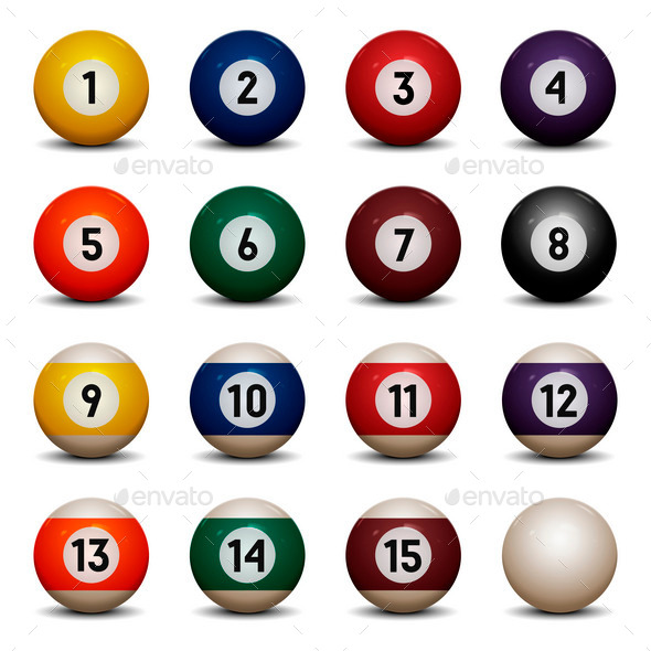 GraphicRiver Colored Pool Balls 9859554 GraphicRiver Colored Pool Balls 9859554
