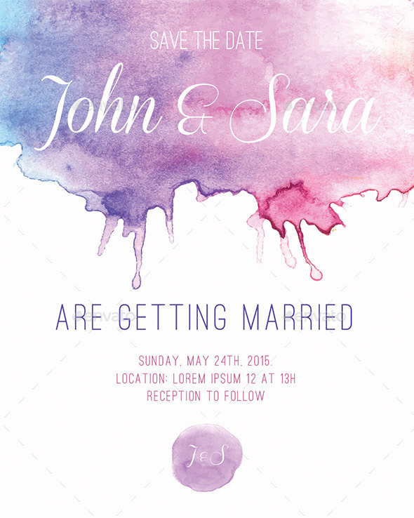 GraphicRiver Watercolour Card for Invitation or Announcement 9701255 GraphicRiver Watercolour Card for Invitation or Announcement 9701255