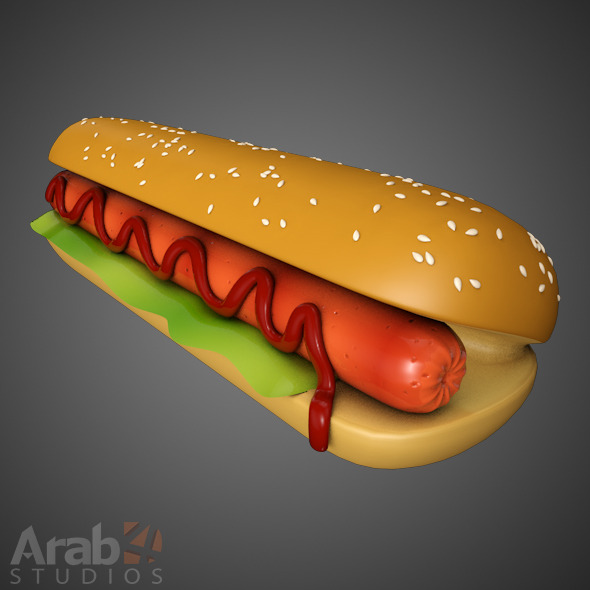 Hot Dog 3d Model Free
