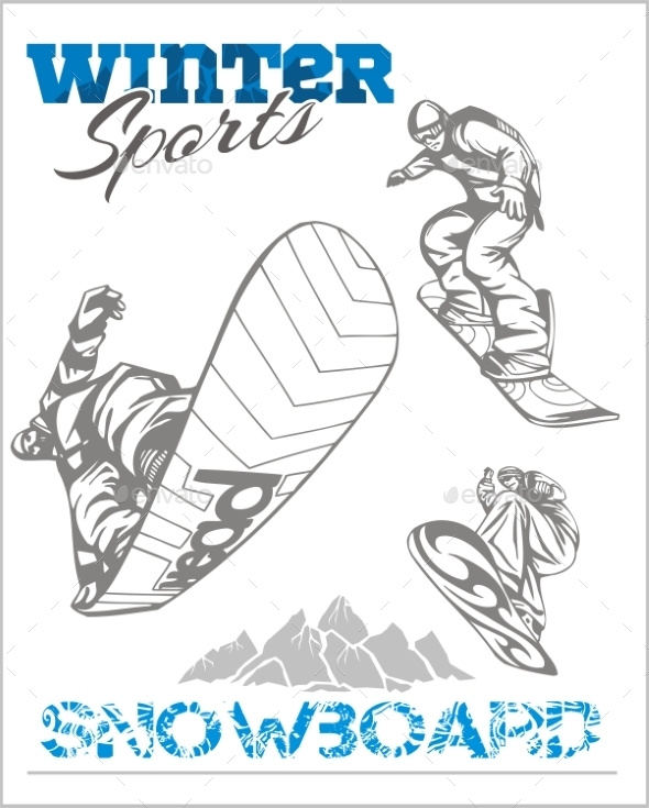 GraphicRiver Snowboard Winter Sport 9860938 GraphicRiver Snowboard Winter Sport 9860938