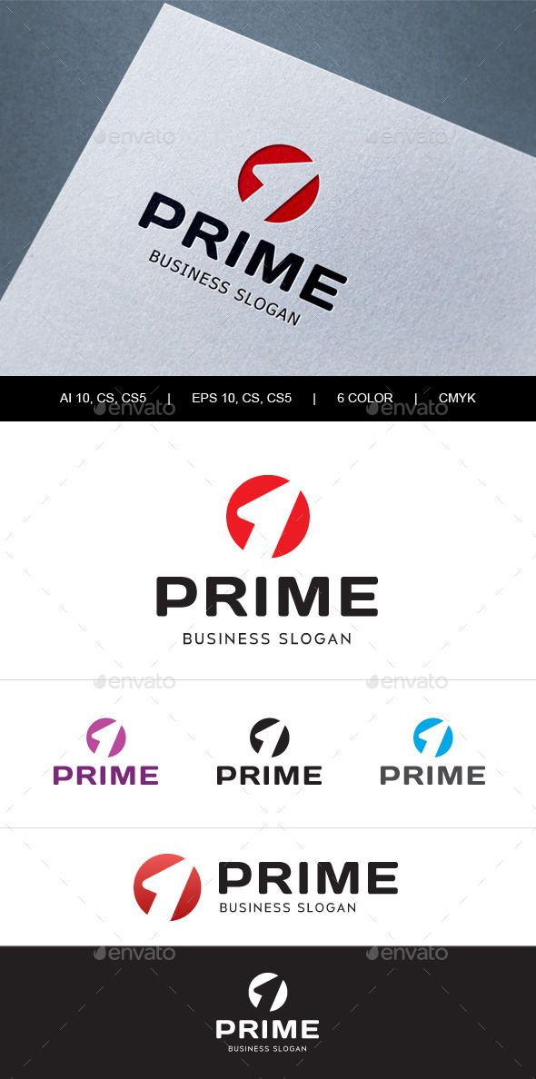 GraphicRiver Prime Number One Logo 9861502 GraphicRiver Prime Number One Logo 9861502