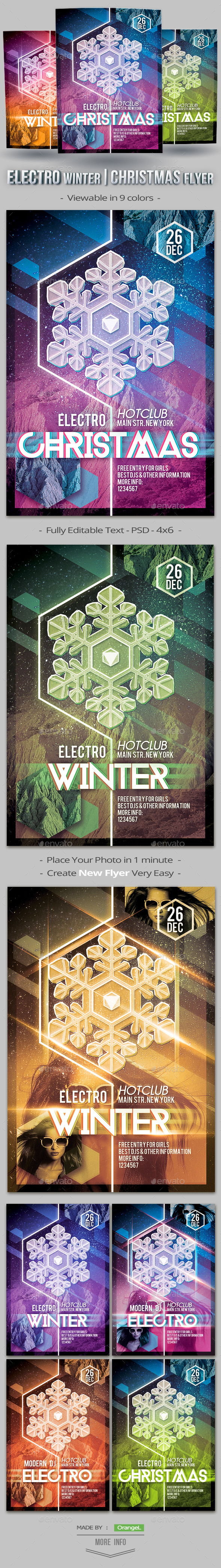 Electro Christmas Flyer Template (Events)