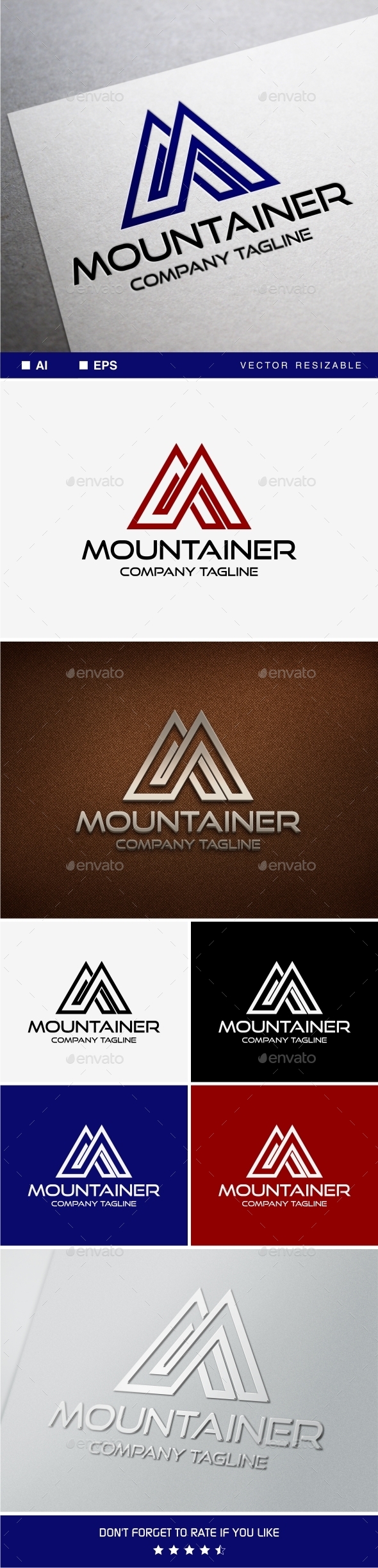 Mountainer • M Letter Logo Template